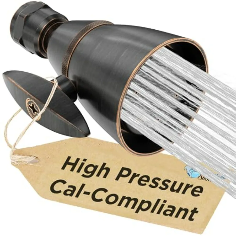 

Душевая лейка высокого давления 2 дюйма из бронзы с эффектом потертости для ванной комнаты с регулируемым режимом распыления и низким расходом воды 1,75 галлонов в минуту