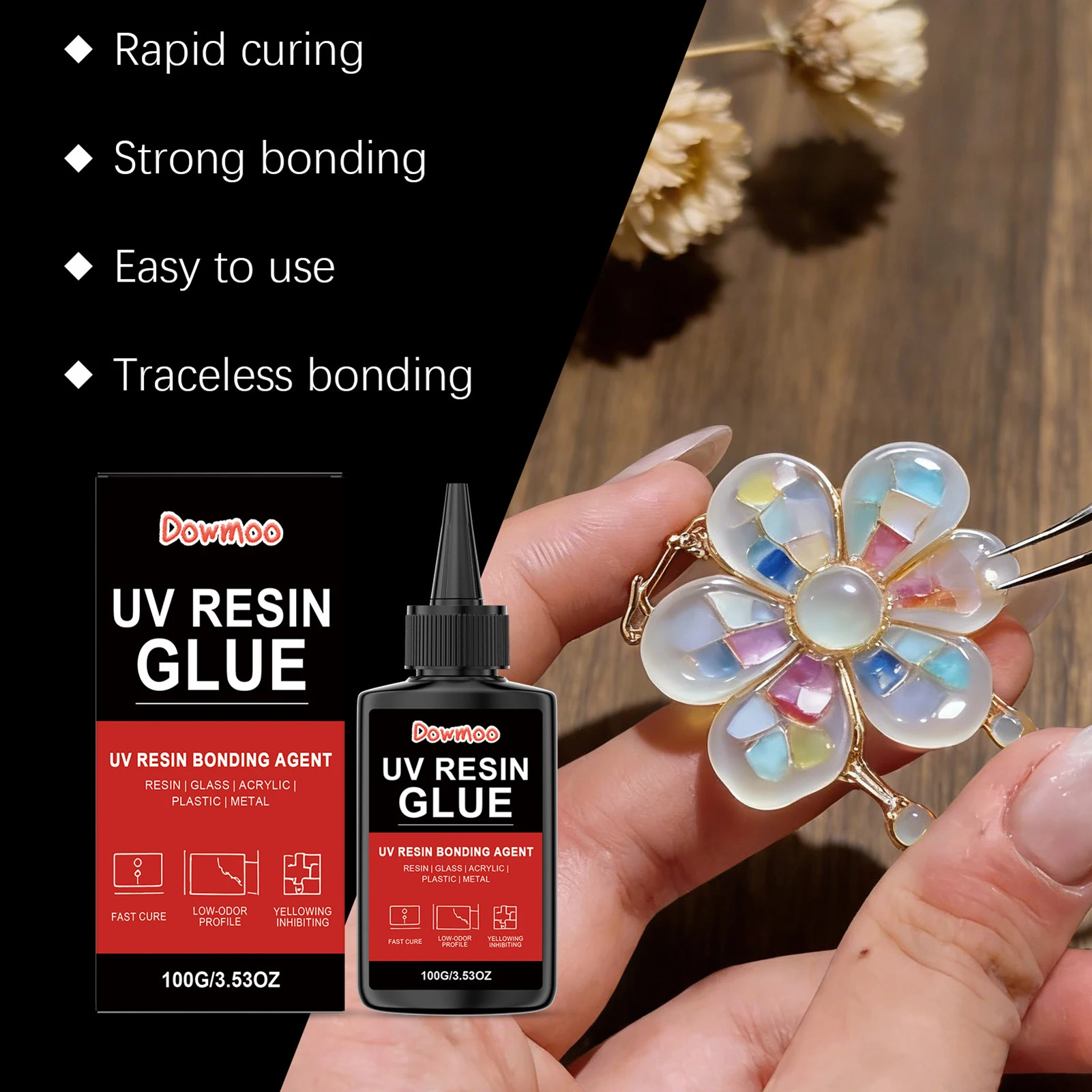 Resin Glue 100g Transparent Quick Drying Adhesive for DIY Crafts Jewelry and Home Decor