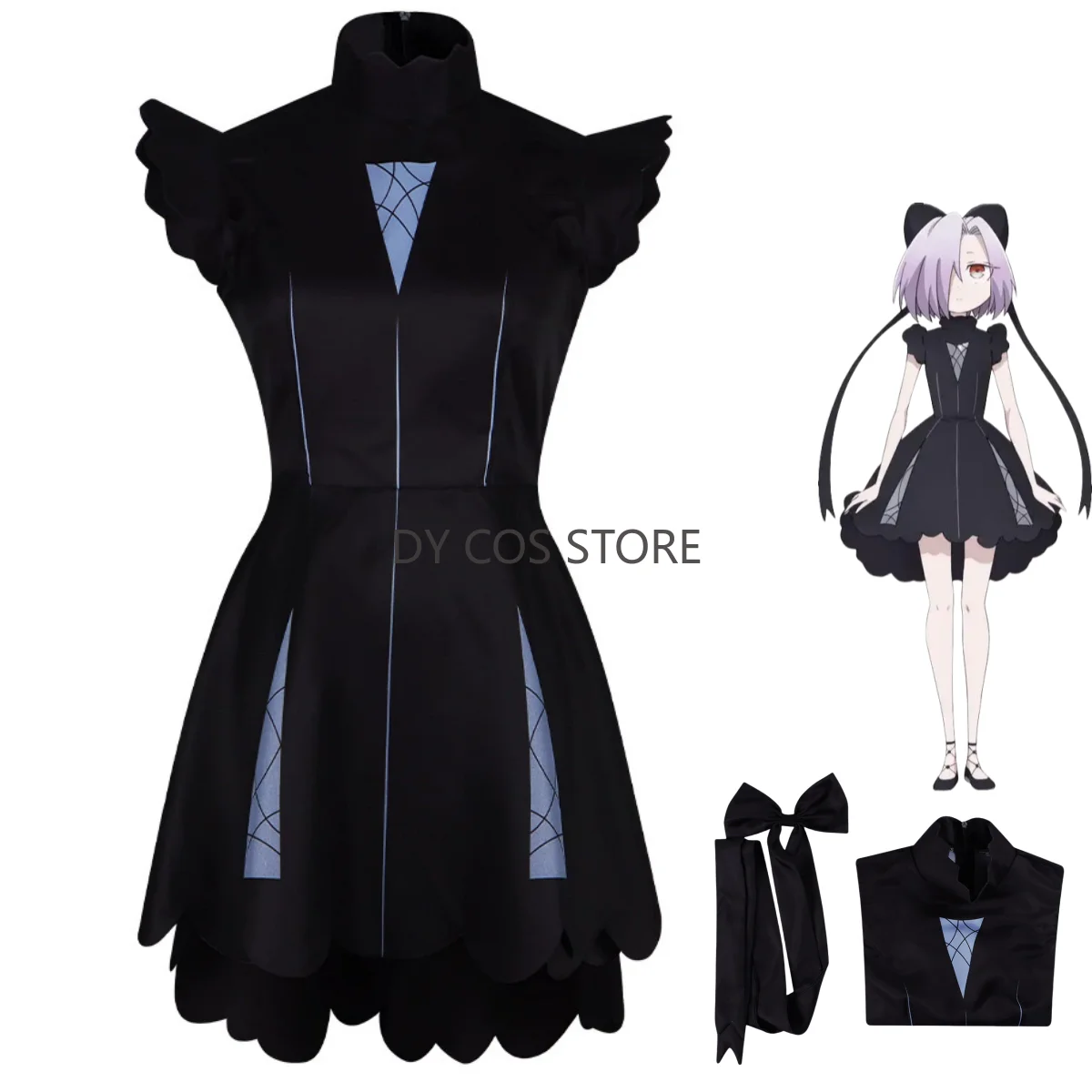Новинка 2024 года, аниме «Горящий воин и убийца», карнавальный костюм принцессы Иори Саеки, черное платье, женский кавайный бальный костюм в маске
