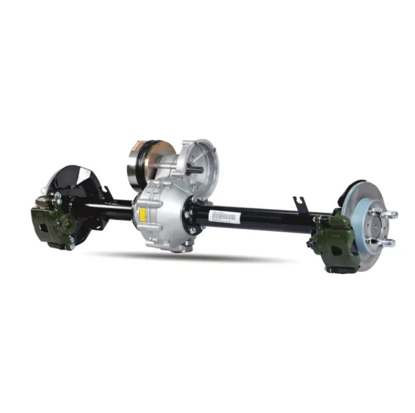 Low Noise Design Electric Powertrain Rear Axle with Reinforced Gearbox for Electric Golf-Carts and LSV
