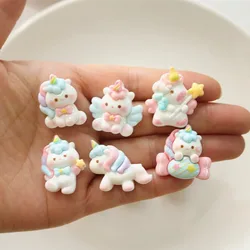 10pcs Cute Cartoon Kawaii Animal Horse Series Flat Back Resin DIY Scrapbooking Embellishments Cabochons Decoration Accessories