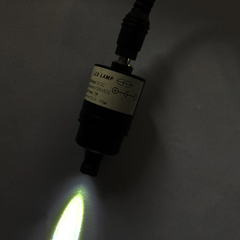 Microscópio coaxial com ponto de luz LED, fonte de luz LED, lâmpada ajustável para microscópio estéreo e iluminador de câmera industrial