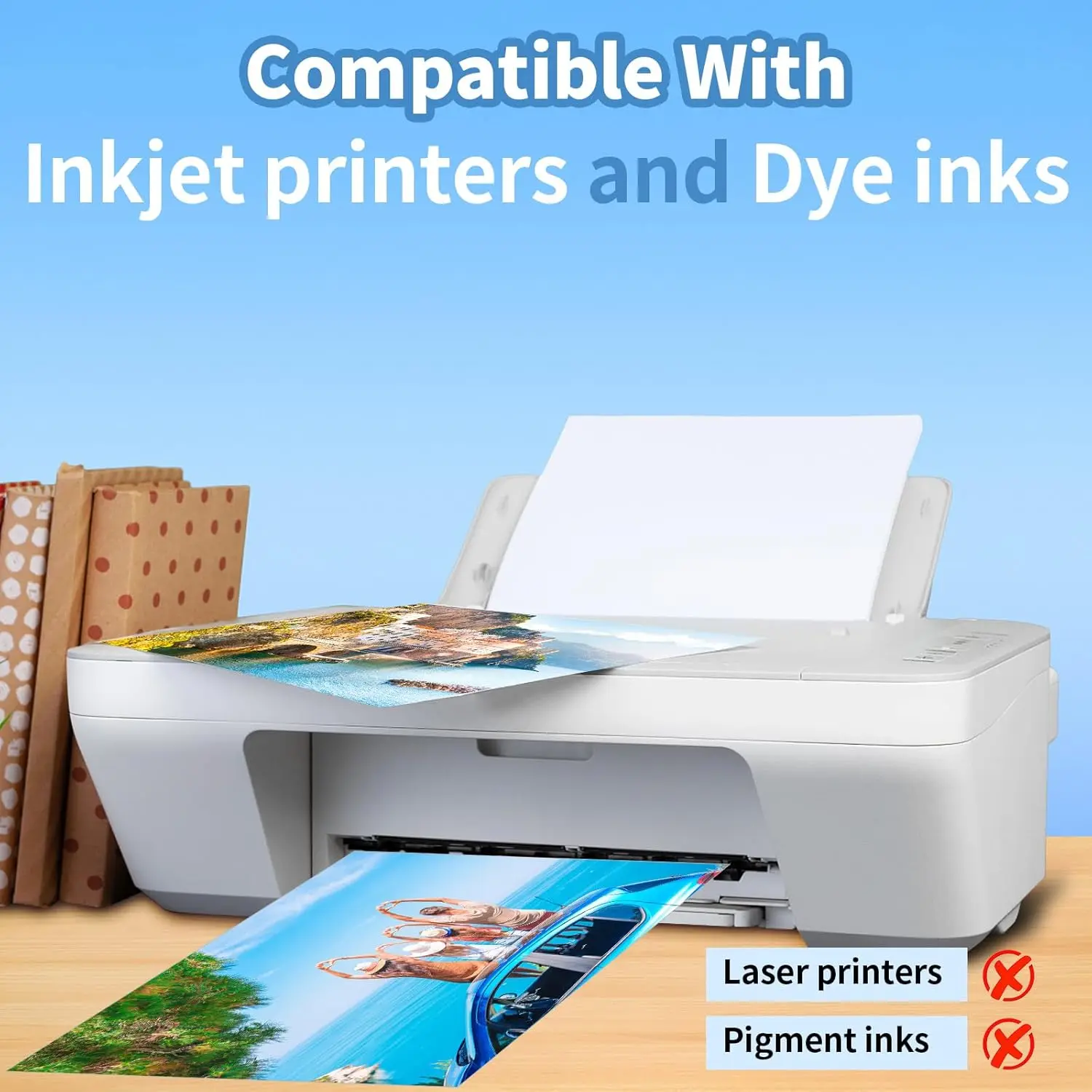 4"x 6" 4R High Glossy photographic Paper Waterproof Professional Photo Paper Works with All Inkjet Printers 230g