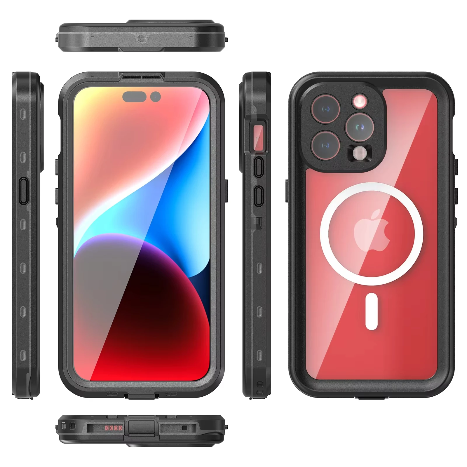 Profesjonalne, wodoszczelne etui IP68 na iPhone'a 16 Pro, 17, 14, 15 Pro Max, Shellbox, hit sprzedaży, pełna ochrona 360 stopni, odporne na wstrząsy i kurz. — zdjęcie produktu 3