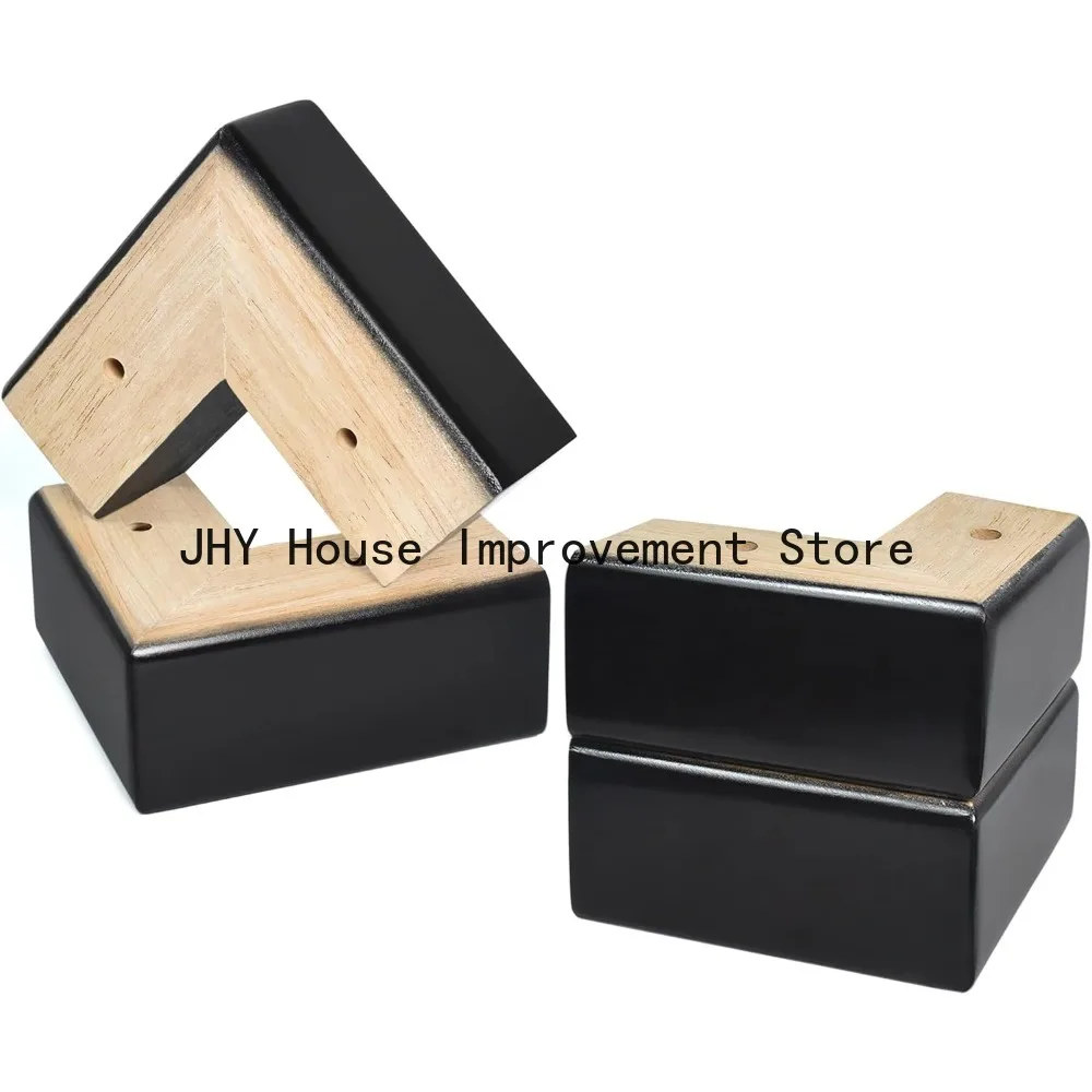 Solid Wood Legs for Furniture, L-Shaped Bed Risers, Furniture Legs for Sofa Couch Dresser Cabinet Table
