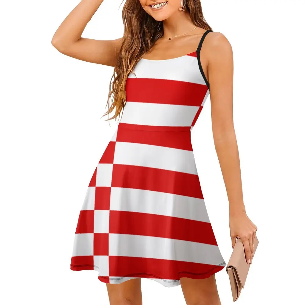 Flag of Bremen Women's Sling Dress Funny Novelty The Dress Casual Graphic Sexy Woman's Clothing  Vacations