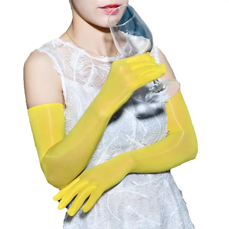 

Перчатки глянцевые с пятью пальцами, эластичные гладкие шелковые мужские носки, разрывные пальцы, летательные аппараты