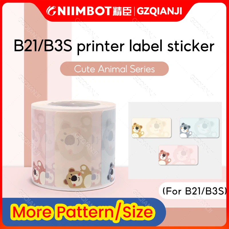 Niimbot B21 B1 B3s B203 Label Thermal Printer Cute Paper Rolls Pocket Printer Sticker Printer Waterproof Oil Printer Sublimation