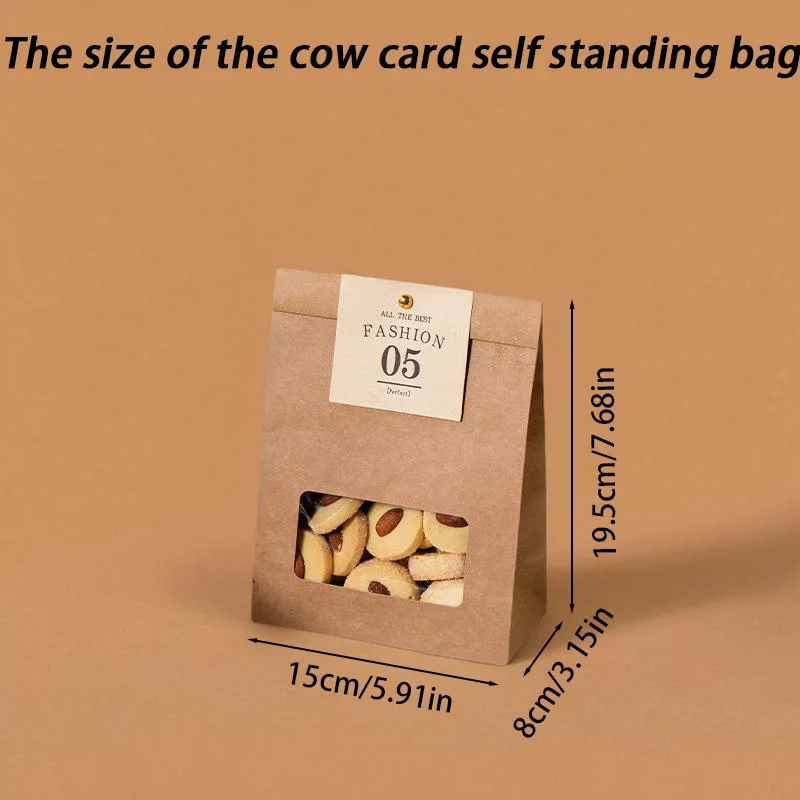 صناديق مخبز كرافت قابلة للتخصيص - أكياس معالجة صديقة للبيئة لمربعات الخطمي والحلوى والشاي والمعجنات وطباعة الشعار