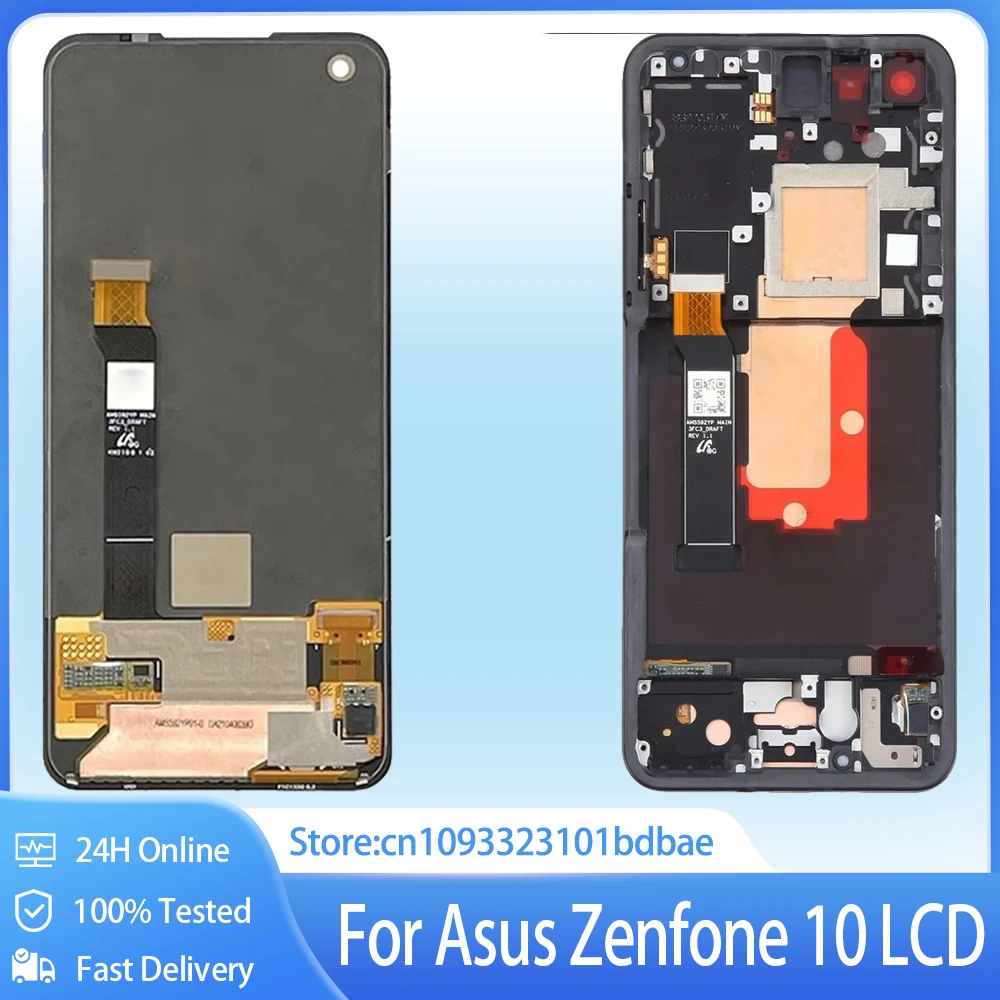 Оригинальный AMOLED для Asus Zenfone 10, ЖК-дисплей AI2302, дигитайзер экрана в сборе, замена для Asus Zenfone 10Z, ЖК-дисплей с рамкой