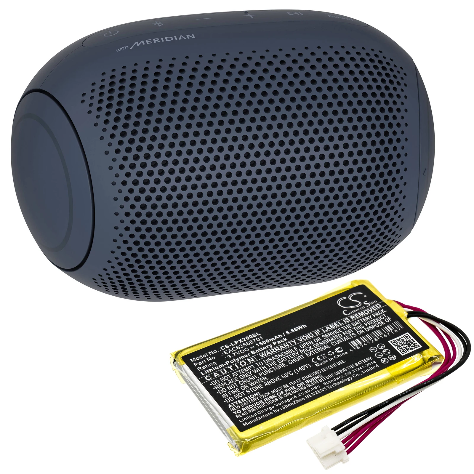 OrangeYu 3.7V 1500mAh Speaker battery EAC63558701 for LG XBOOM Go PL2 +TOOL
