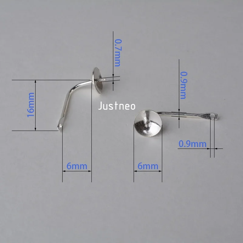 Solid 925 Sterling Silver Earring Findings for Jewelry DIY Components