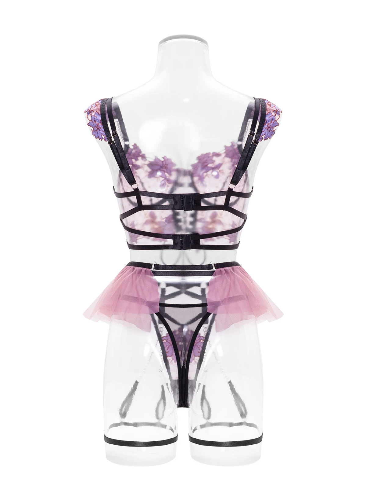 SsTss Vrouwen Sexy Erotische Lingerie Sets Zien Door Mesh Bloemen Borduren Kanten Bh en Panty Suits Dames Intimates Ondergoed Set