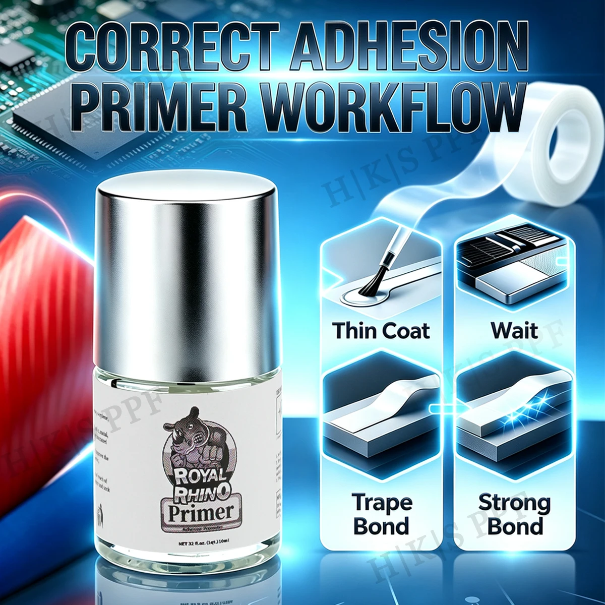 I94 Adhesive Primer Adhesive Enhancer Compatible Double-Sided Tape Used Adhesion Promoter Car Doors Home General Bond Sealant