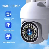 Yoosee cámara IP PTZ 3MP 5MP CCTV exterior impermeable Color visión nocturna seguimiento automático Audio bidireccional Wifi cámara de seguridad