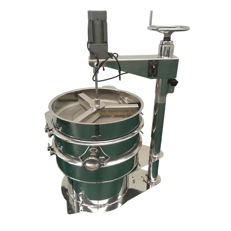 Round Vibratory Filter Three-D Vibrating Screen Stainless Steel Sieve Shaker Machine