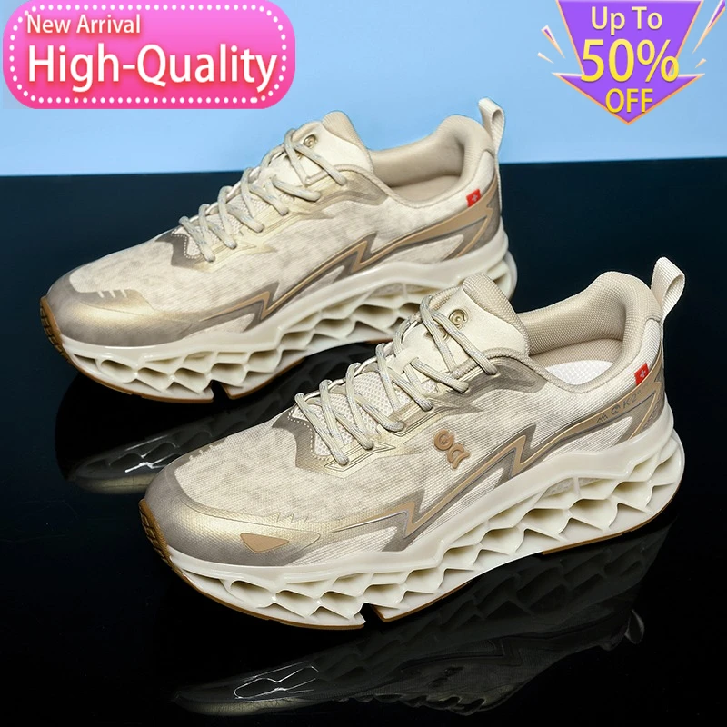 

2026 New Summer Outdoor Mens Sports Shoes 3D Printed Sole Rebound Lightweight Running Shoes Foot Protection Stable Walking Shoes