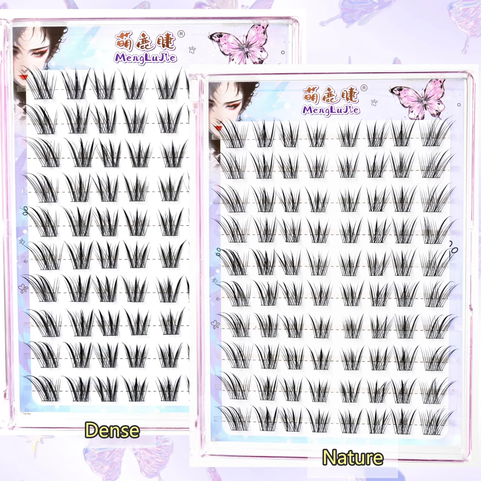 DIY Self-Adhesive Cluster Lashes Glue-Free False Lashes Korean Manga Style Sectioned Eyelashes Natural Soft Eyelash Extension