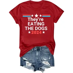 Stanno mangiando la maglietta dei cani che mangiano i cani 2024 Trump Shirt 2024 Election Trump Tshirt