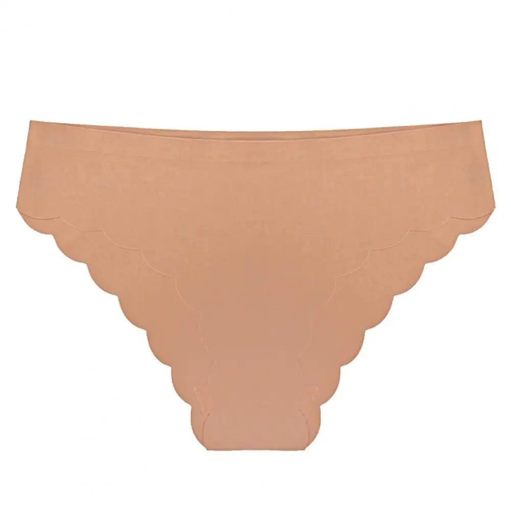 

Seamless Ice Silk Underwear for Women Low Rise Wave Edge Hipster Bikini Panties No Show Soft Sexy Cheeky Briefs Women Panties