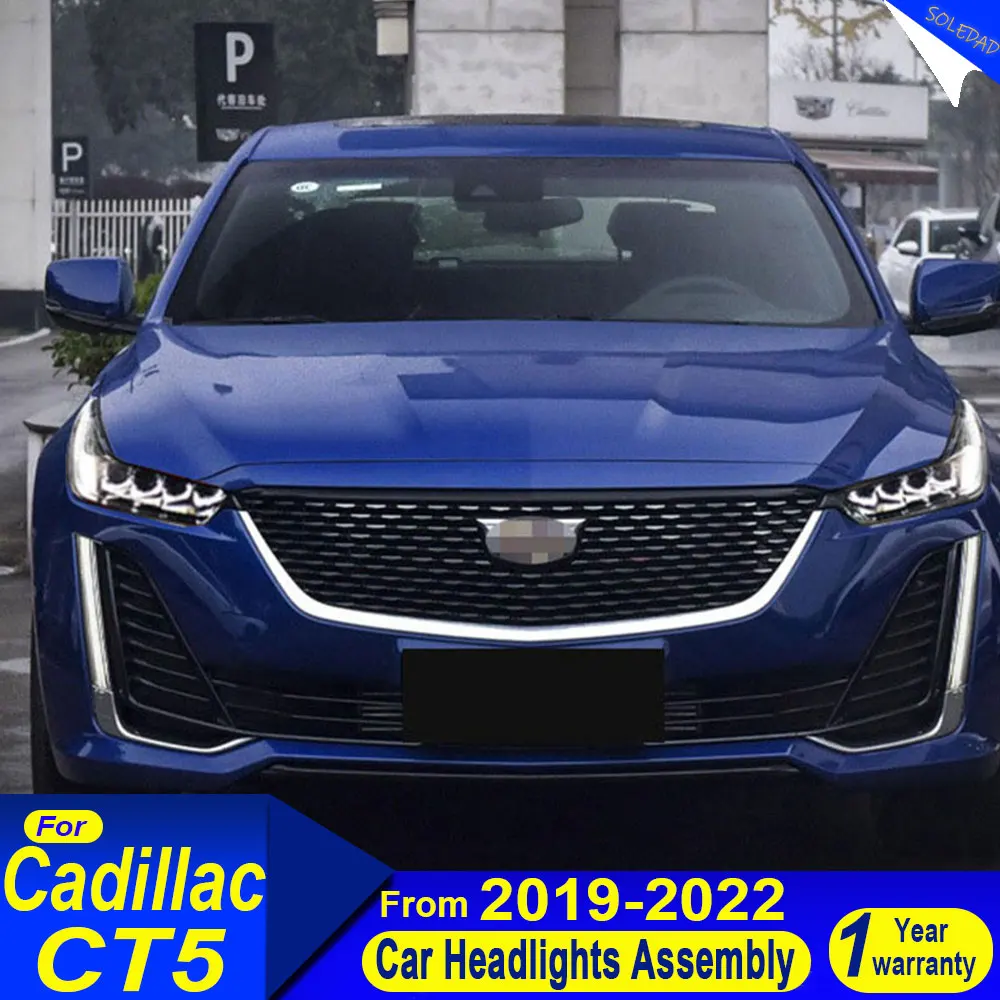 

Фары для Cadillac CT5 2019-2023: передние фары, ДХО, указатели поворота, динамические светодиодные ДХО с функцией конфигурирования