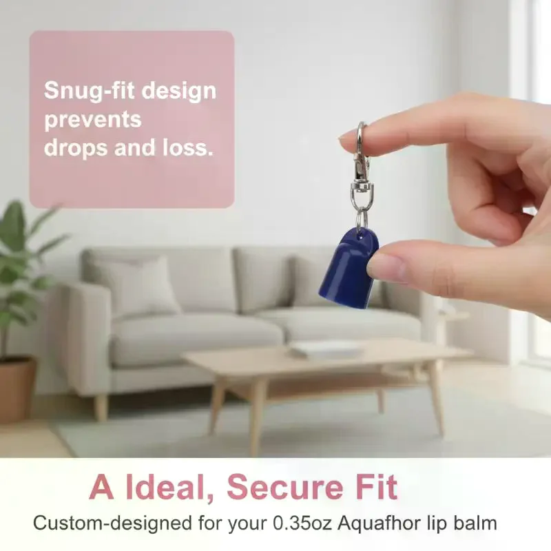 1Pcs Lightweight Multiple Color Keychain Holder Lip Balm Caps Universal Lip Balm Holder Daily Carry