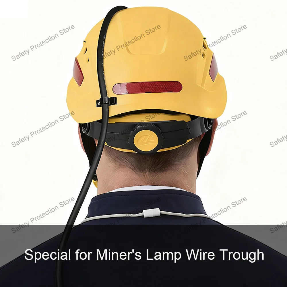 Construction Safety Helmet with Headlight Holder Miners ABS Vented Hard Hat Industrial Work Safety Cap Mining Head Protection