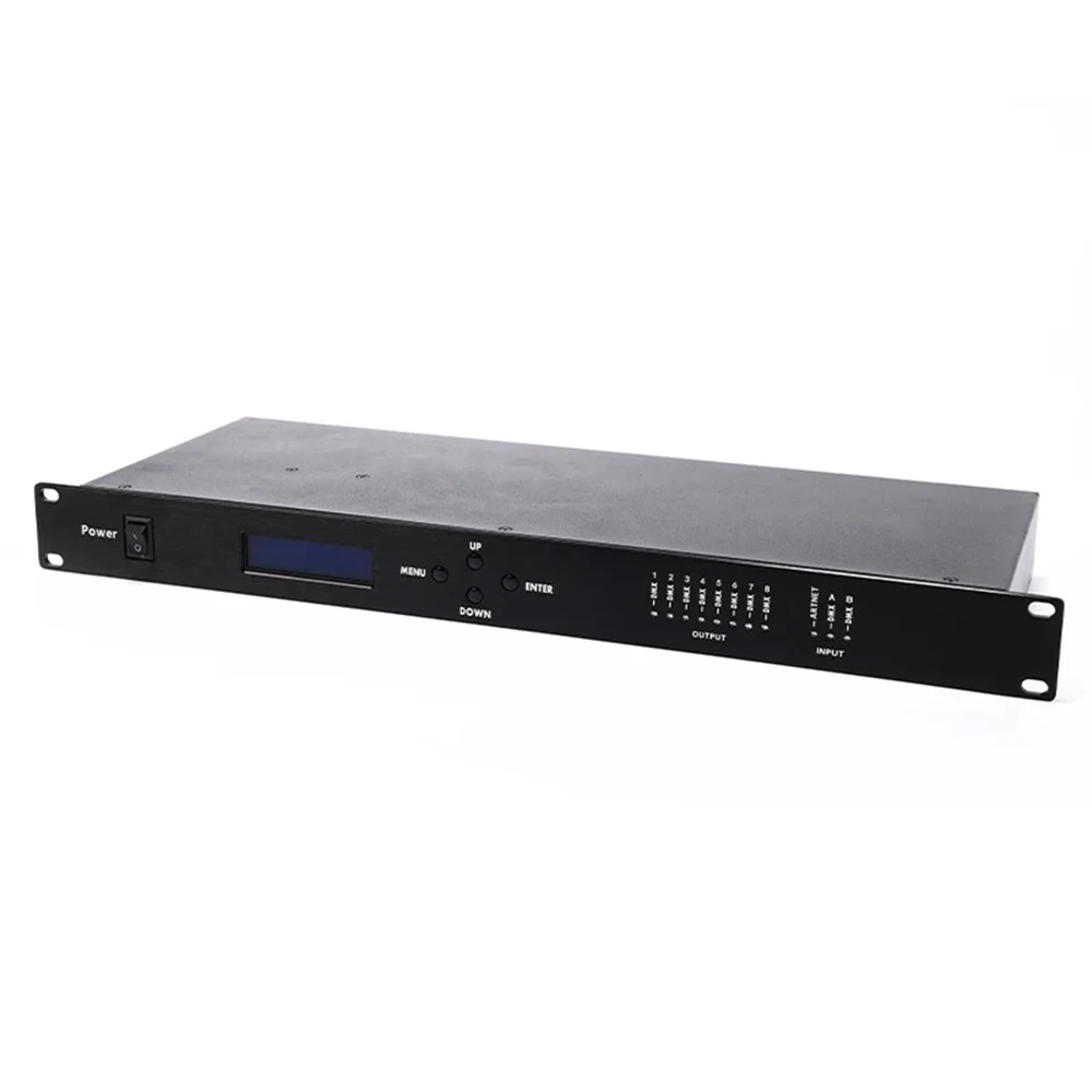 8-Way DMX Splitter with 3-Pin Network Multi Expander Output 8x512 Channels For Satge Dj Lighting Controller