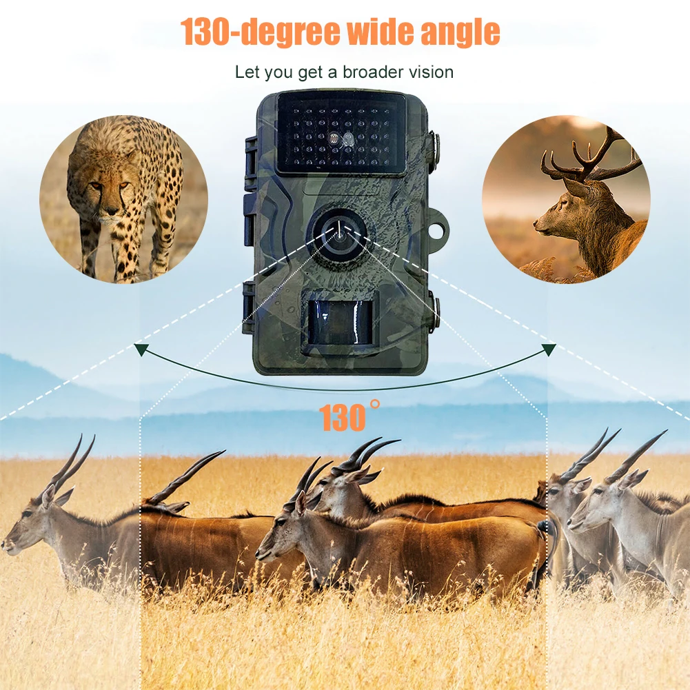 New 20MP 1080P Hunting Trail Camera Waterproof Infrared Night Vision Outdoor Motion Activated Camera Wildlife Hunting Monitoring