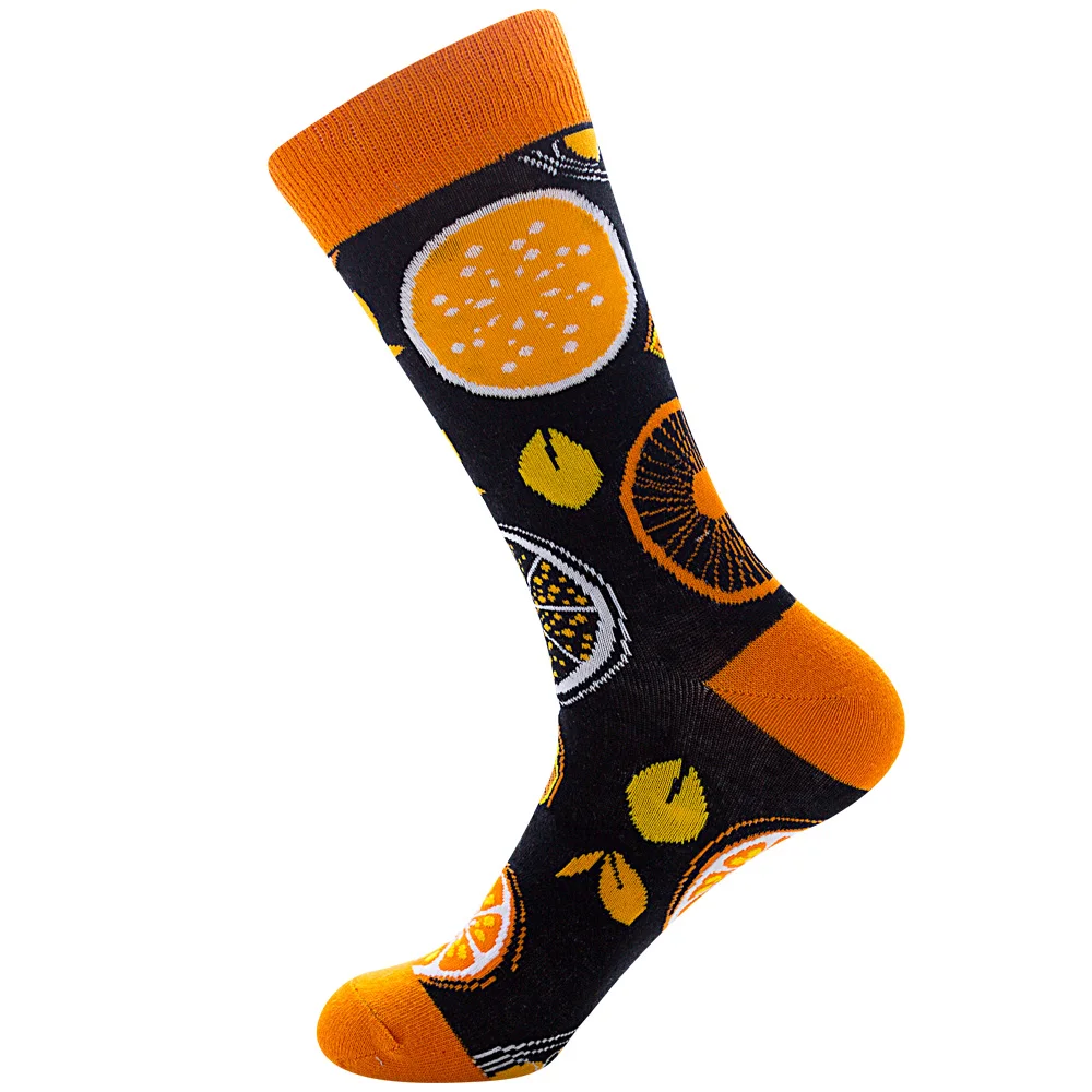 DOIAESKV Couple Socks Novelty Funny Men Socks Cute Fruit Strawberry Watermelon Hip Hop Crew Socks Unisex inter Long Sock Happy