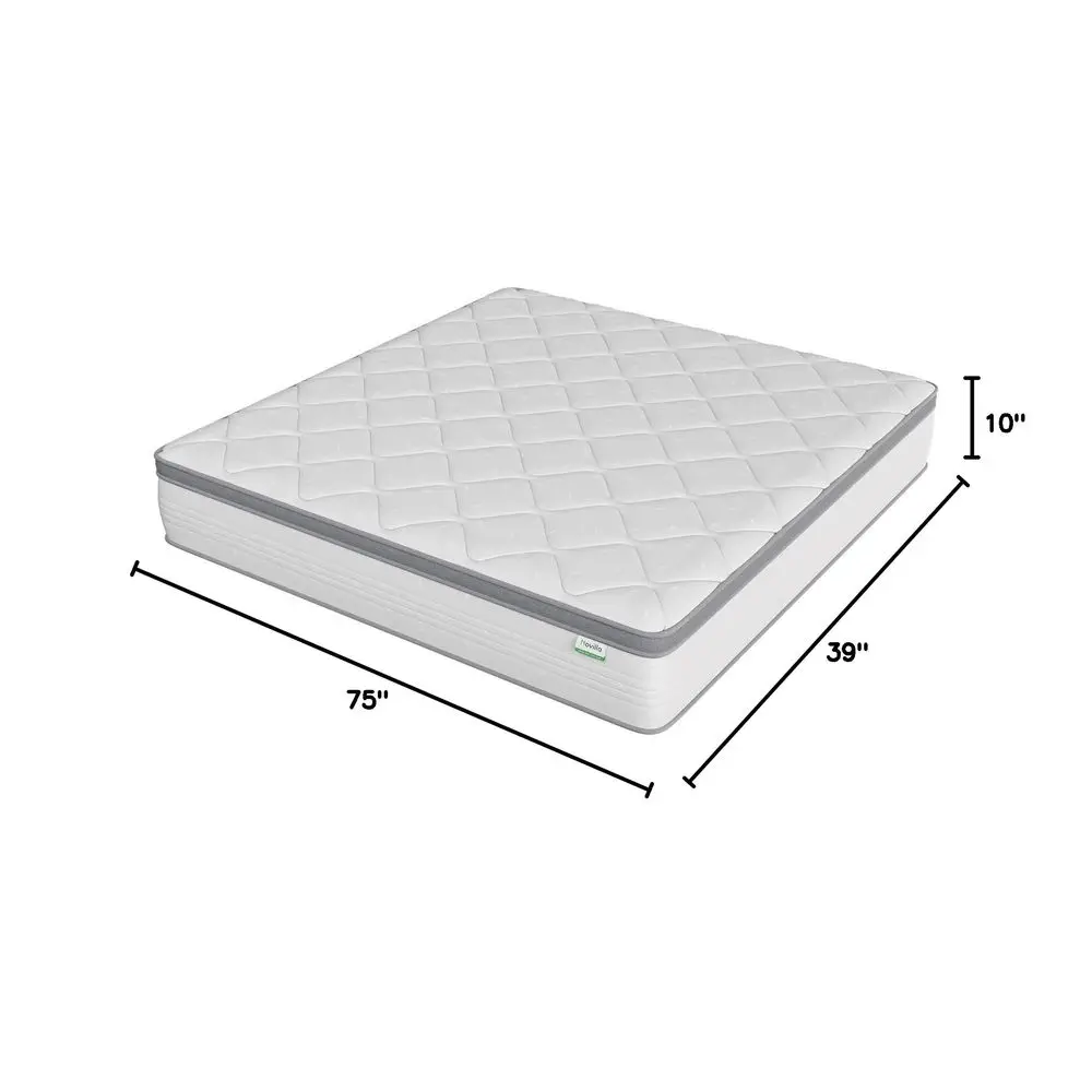 

Twin Mattress, 10 Inch Twin Hybrid Mattress for Kids, Pocket Innerspring Pillow Top Mattresses for Motion Isolation, Pressure R