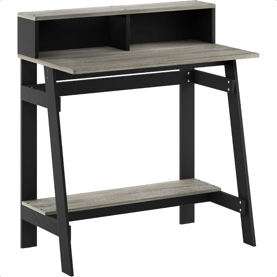 

Simplistic A Frame Computer Desk Black French Oak Grey