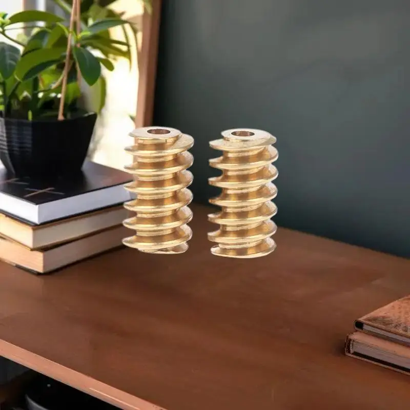 Double Set of 0.5M Copper Worm Gears with Single Head; 1.98mm/2.28mm/2.98mm Aperture Sizes; Fits 2mm/2.3mm/3mm Shafts