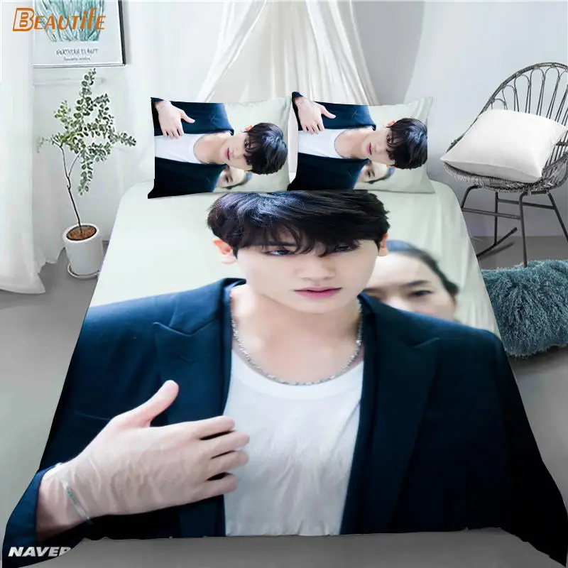 Custom Park Hyung Sik Idol KPOP 3 Pcs Duvet Cover Set Fashion Bedding Sets Comforter Duvet Cover Pillowcase Home Textiles