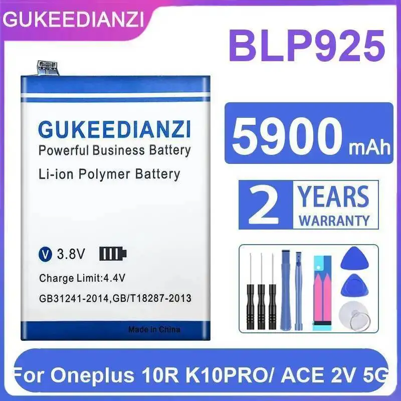 

BLP925 Mobile Phone Battery For Oneplus 10R K10 Pro Ace 2V 5G Durable 5900Mah Lightweight