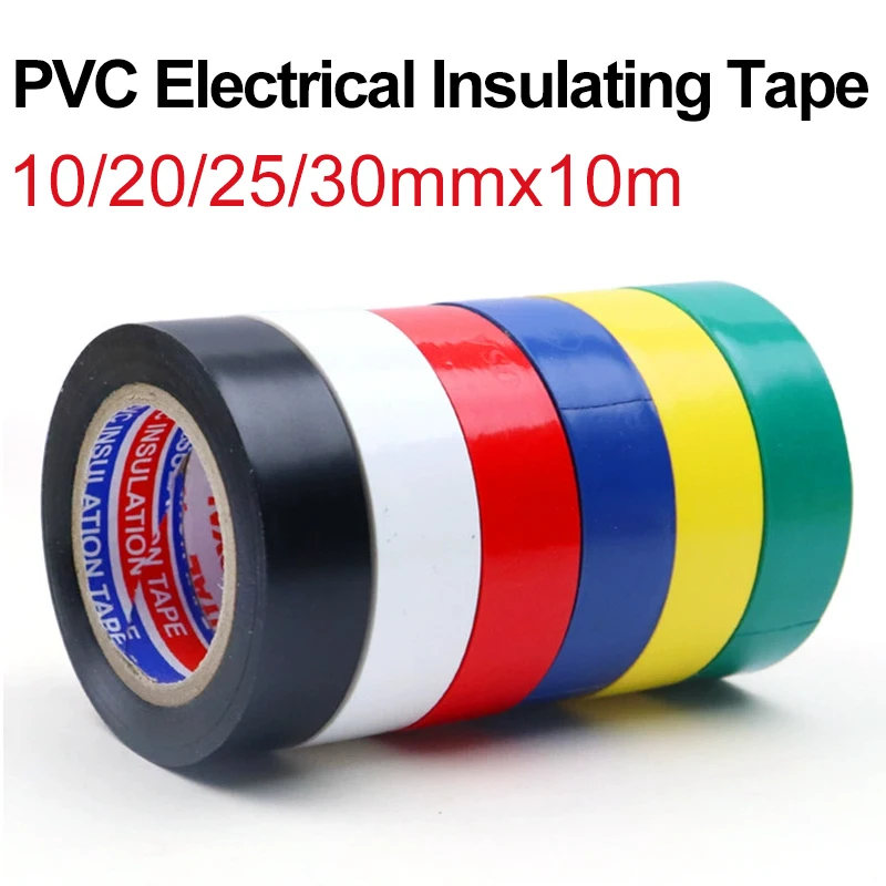 10M Multi-color Electrical Insulating Tape Set, Fire Retardant Waterproof Strong Adhesive Tape for Home & Industrial Wiring