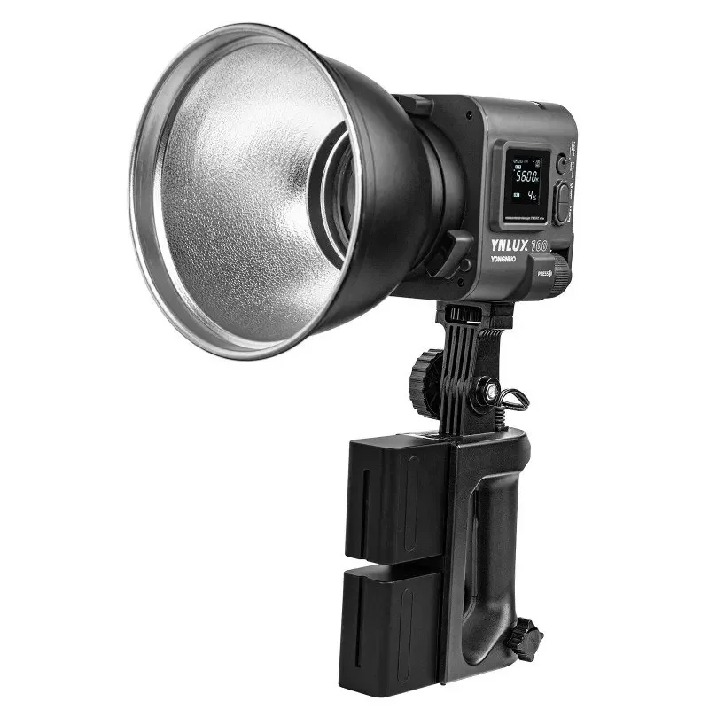 

Video LED Light YNLUX100 100W 3200K-5600K Bowens Mount Handheld Outdoor LED Light With Handle Power Adapter