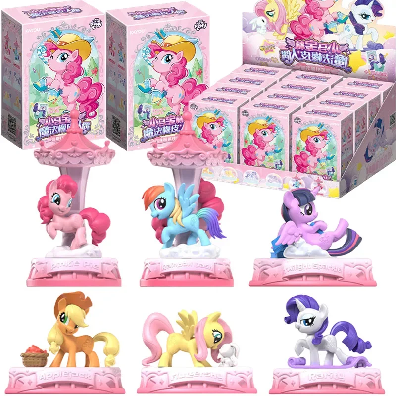 Kayou My Little Pony Applejack Fluttershy Rainbow Twilight Sparkle Pinkie Pie Action Figure Toys Cute Doll Model Birthday Gifts