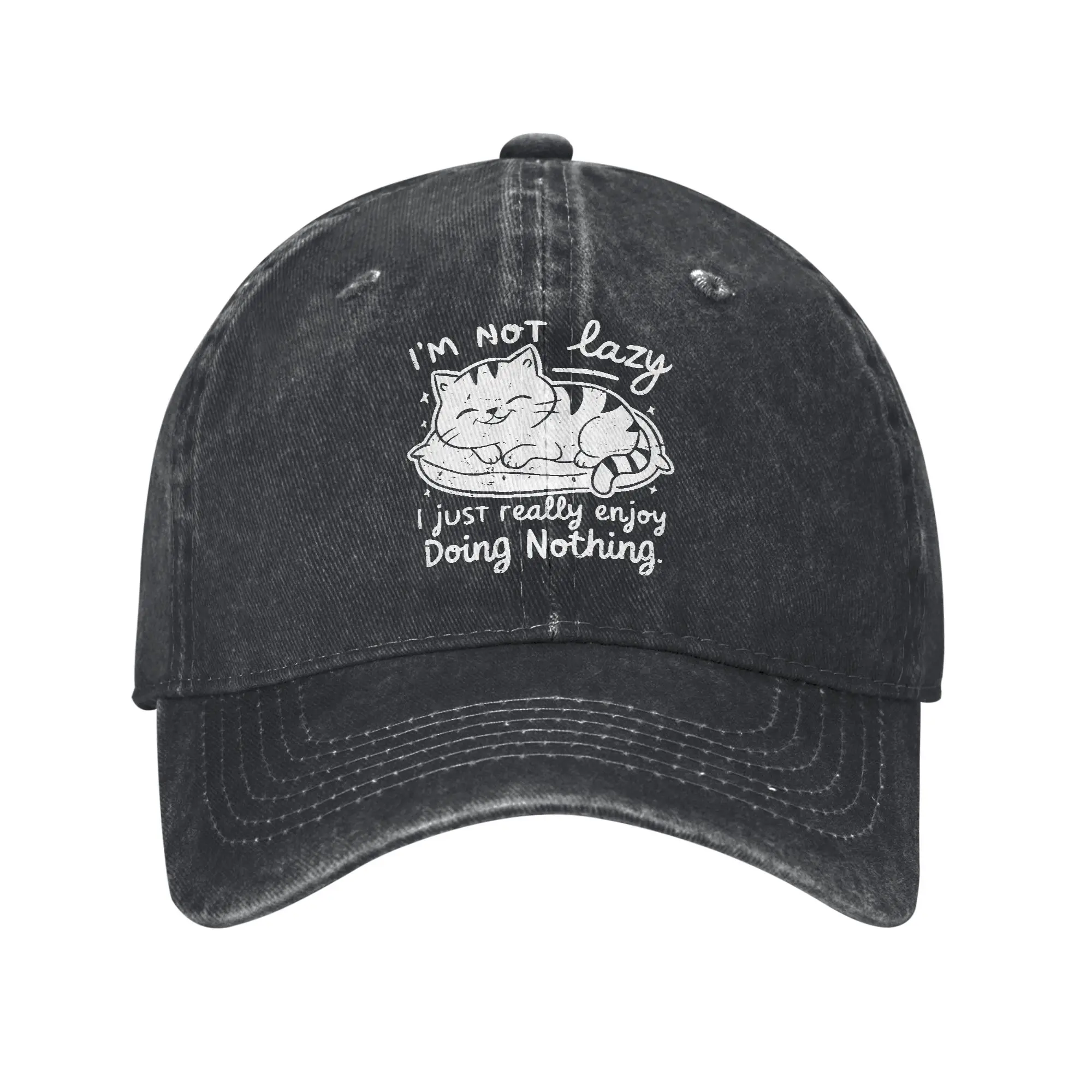I'm Not Lazy I Just Really Enjoy Doing Nothing Print Caps Men Women Cotton  Trucker Hat Causal Headwear Baseball Cap Adjustable