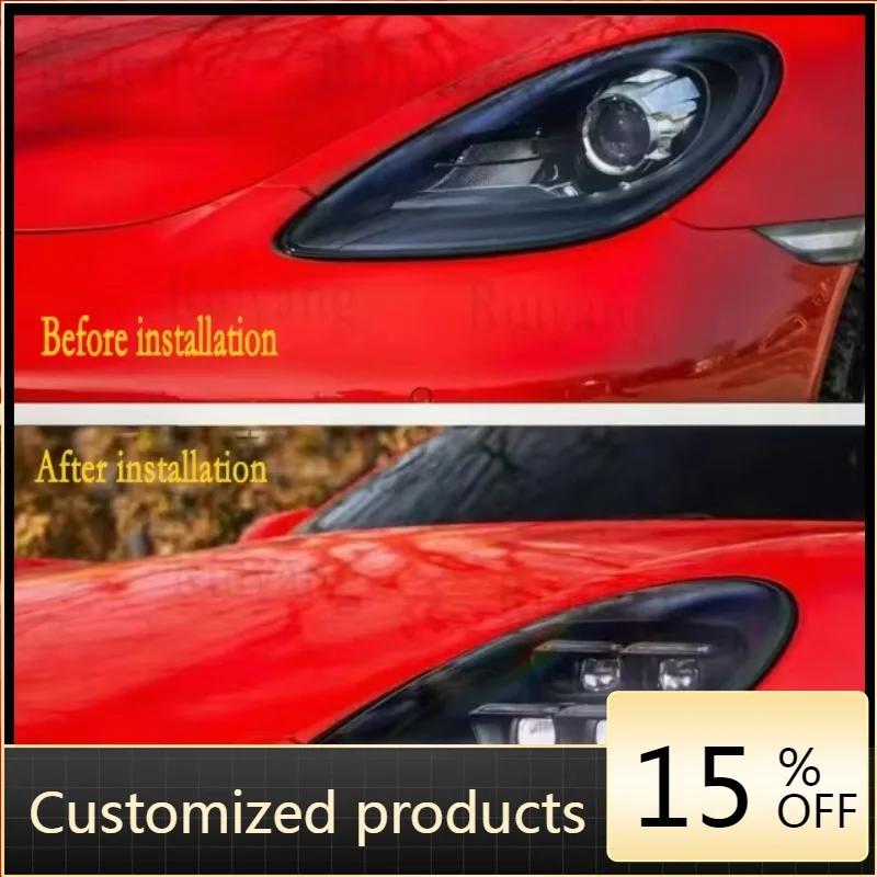 

High quality and reliableFor Cayman 2016-2023 Car Modification Upgrade Car Lights LED Headlights Front Bumper Headlights 718 Bo