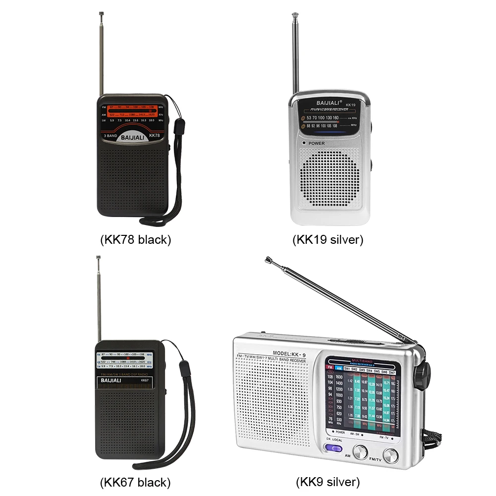 Outdoor Radio Dual Band Digital Radio SW/AM/FM Portable Mini Radio LCD Display Battery Operated for Indoor Outdoor Emergency Use