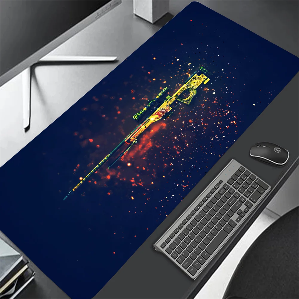 Cs Go Game Guns Mousepad Mouse Mat Desk Mat With Pad Gaming Accessories Prime Gaming XXL Keyboard Pad Stitch Padding Mat