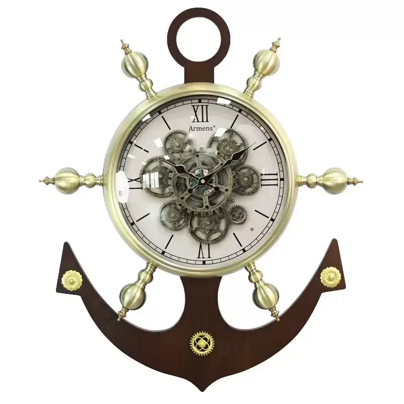 Armens Original Design Retro Style Quartz Analog Industrial Metal Material AA Battery Clock Wall Clock
