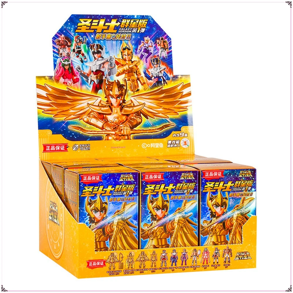 New Original Blokees Gold Saint Seiya Action Figures Champion Saori Kido Seiya Mu Aiolia Assembly Model Toys Kids Hobbies Gifts