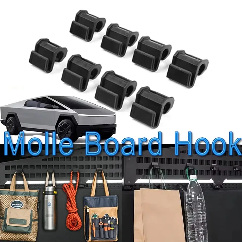 

For Tesla Cybertruck 2024 2025 Molle Panel Hook Trunk Partition Molle Board Hook ABS Rear Trunk Bag Hanger Attachment Holder