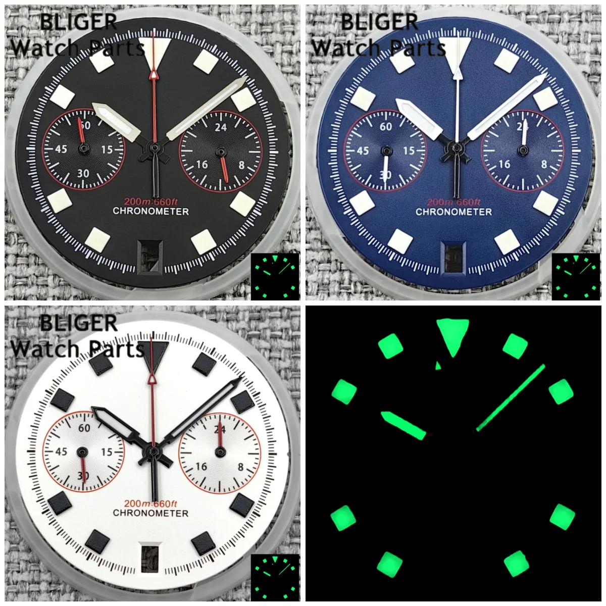 جديد 2025 فاخر 30 مللي متر أزرق/أسود/أبيض Pelagos FXD كرونوغراف الدراج الطلب مع VK63 الأيدي C3 الأخضر مضيئة صالح VK64 حركة