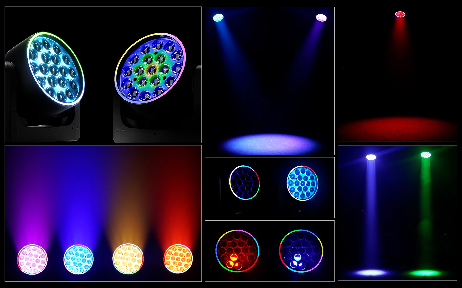 SHEHDS 1/2 Stück 19x15W RGBW LED Moving Head 19x25W Beam Wash Geräuscharmer Bühnenlichteffekt Professionell für DJ Disco Hochzeit Party 2 Jahre Garantie – Detail 10