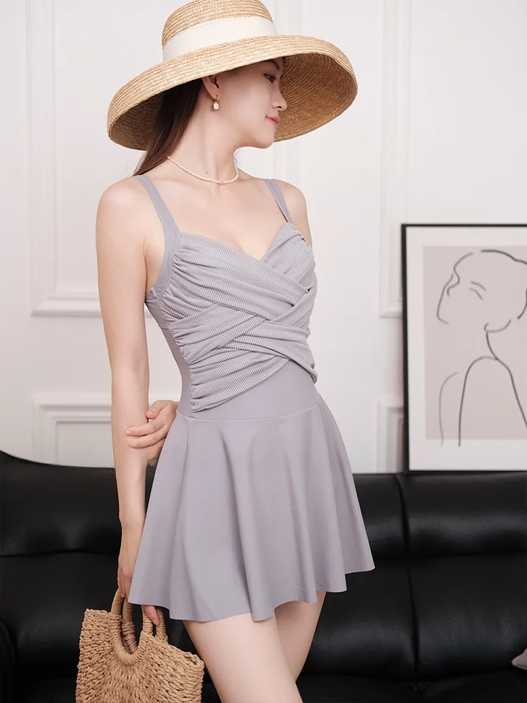 

Holiday Ins High Value Women's One-Piece Swimsuit Bustier Backless Cover-Up Swimwear V-Neck Nylon Spandex Polyester