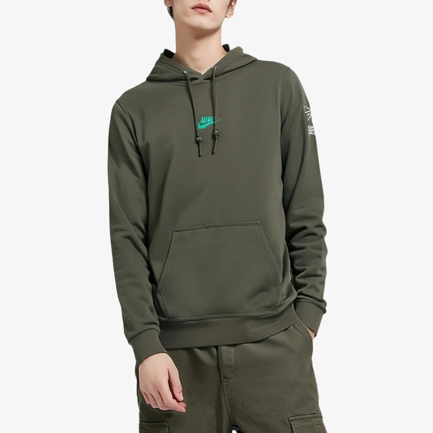 

Оригинальный продукт Nike, повседневная мужская пуловерная толстовка с капюшоном на флисовой подкладке FV8589-325