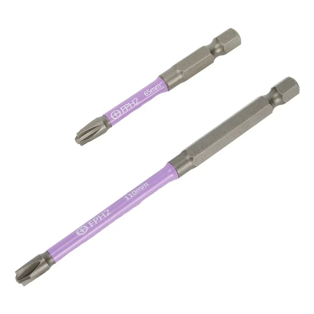 1/2 Stuks 65Mm 110Mm Magnetische Speciale Sleuf Schroevendraaier Bit Gelegeerd Staal Schroevendraaier Voor Elektricien Fph2 Socket Schakelaar